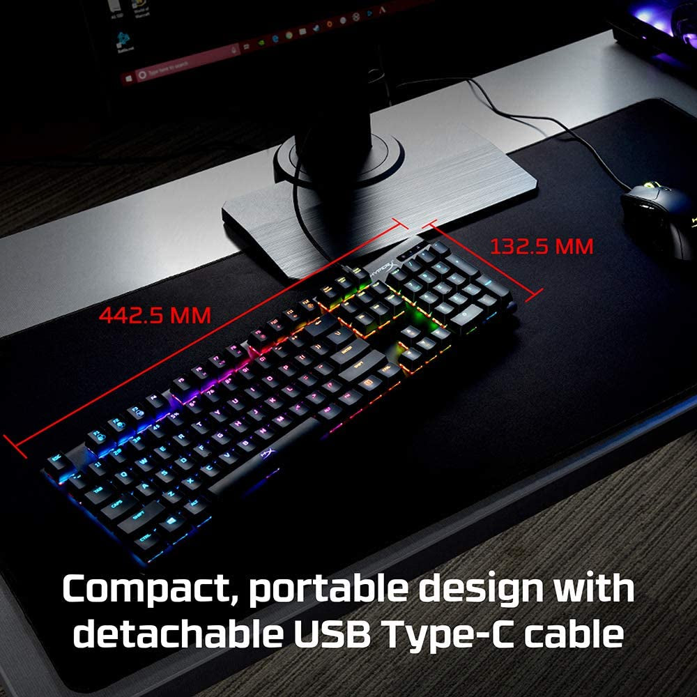 Alloy Origins - Mechanical Gaming Keyboard, Software-Controlled Light & Macro Customization, Compact Form Factor, RGB LED Backlit - Linear Red Switch