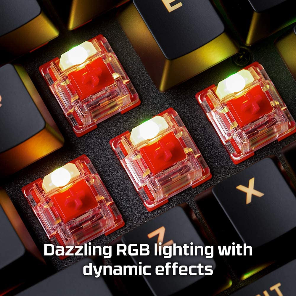 Alloy Origins - Mechanical Gaming Keyboard, Software-Controlled Light & Macro Customization, Compact Form Factor, RGB LED Backlit - Linear Red Switch